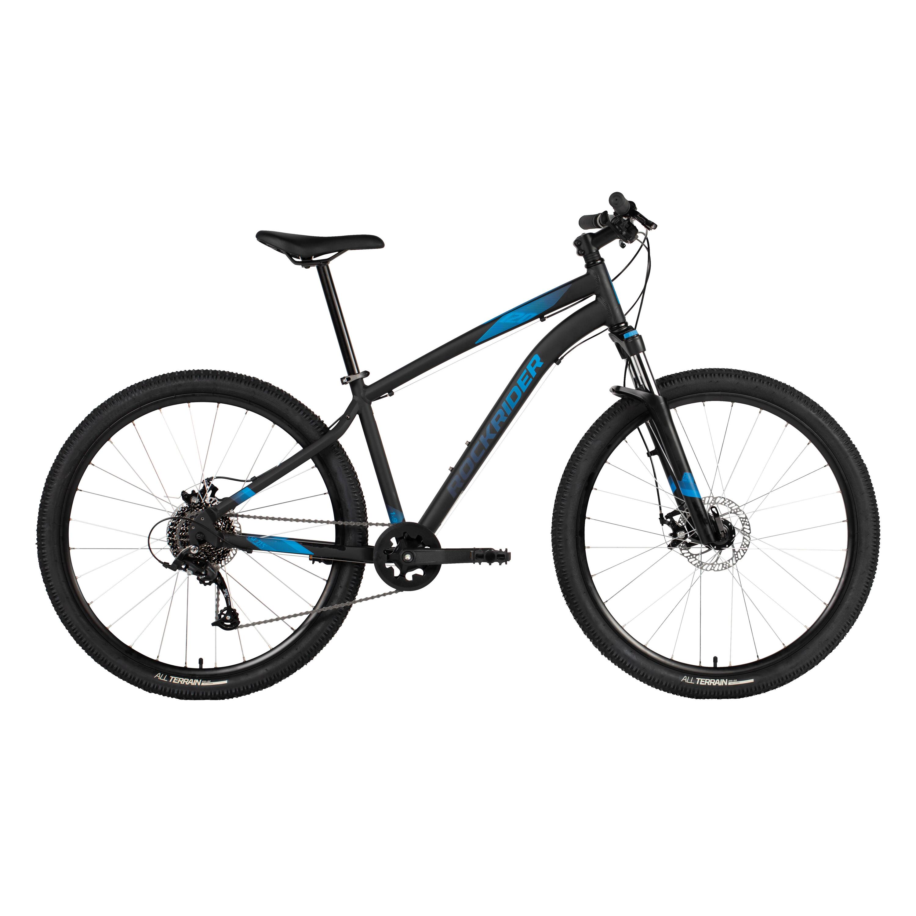 Mountainbike ST 120 27.5" rockrider/microshift zwart/blauw 14/41