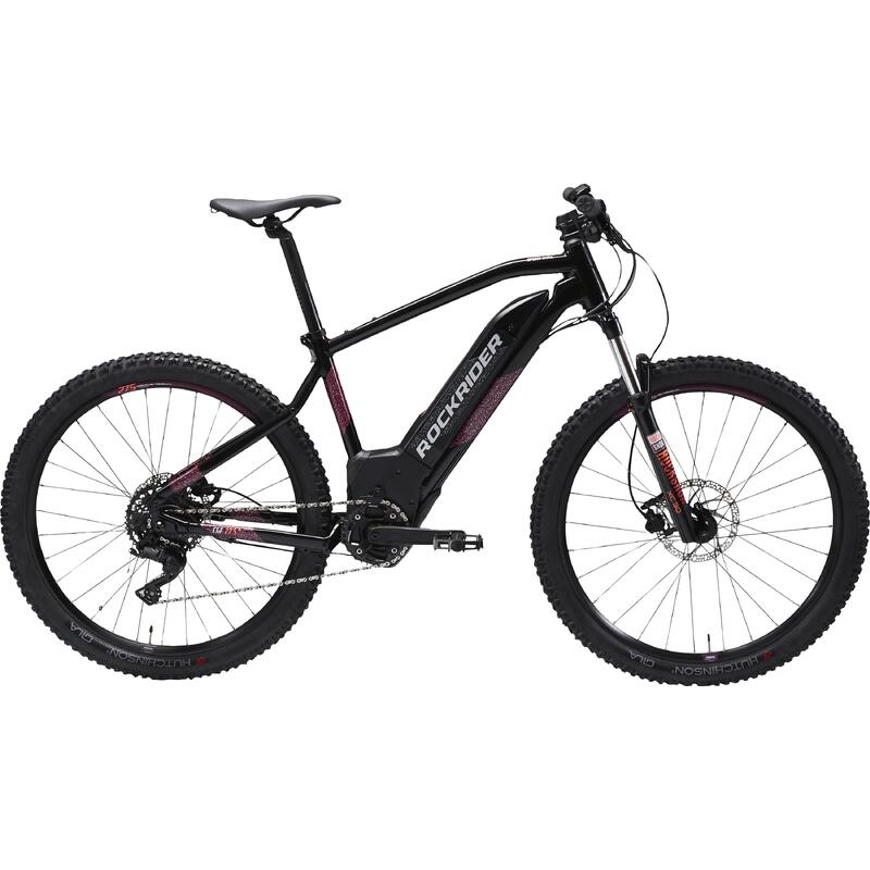 Bicicletă electrică MTB semi-rigidă 27,5", E-ST520 Negru-Mov