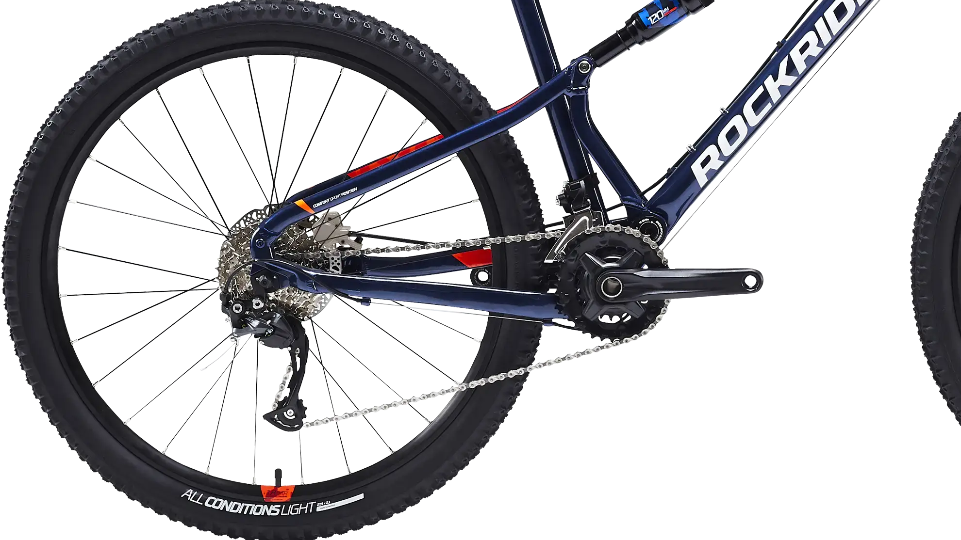 wheeling și deformare laterală la nivelul roților MTB ROCKRIDER ST 100