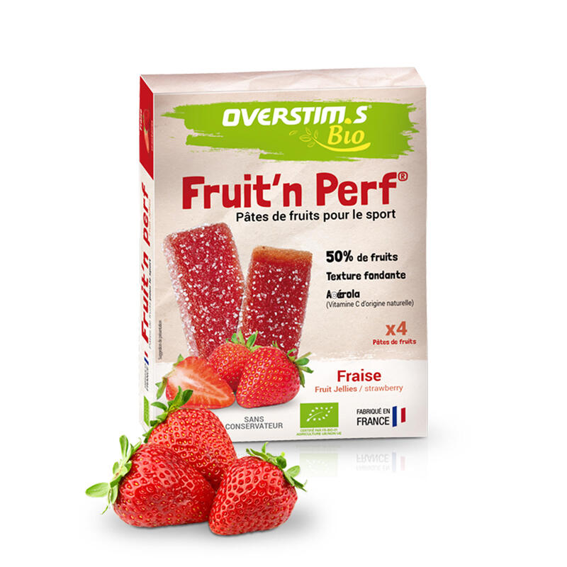 Overstims Pâtes de fruits bio fraise - 4x25g