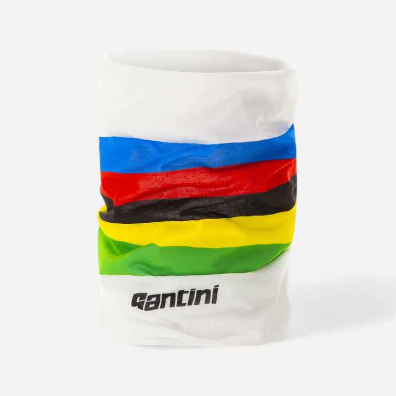 Schlauchtuch Santini UCI Rainbow Collection weiss