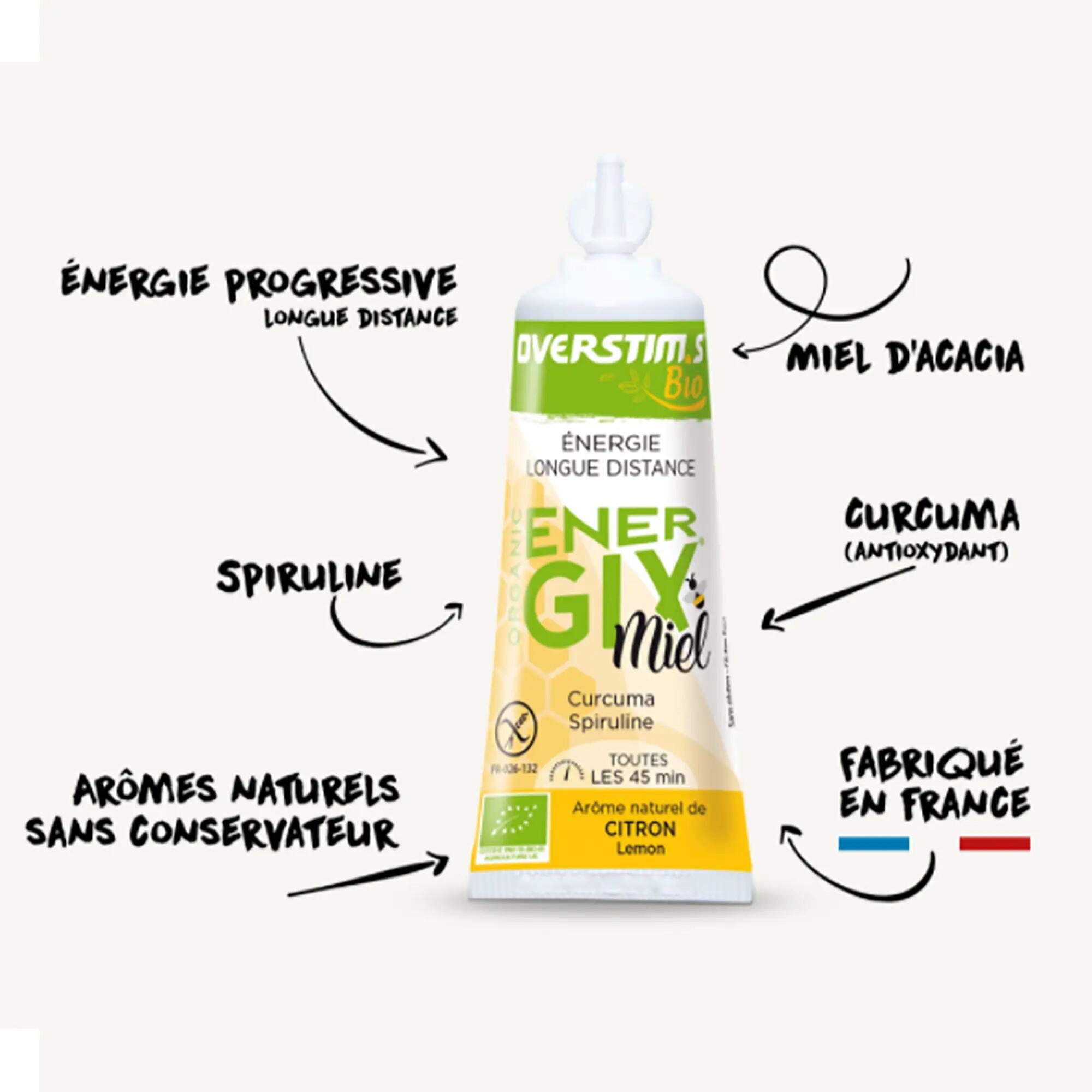 Org Overstims Energix Gel 4x25g - lemon organic honey 3/4