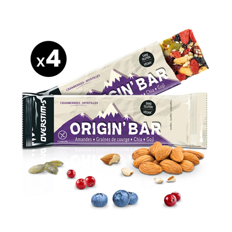 Reep Origin' Bar cranberry/bosbes 4x 40 g