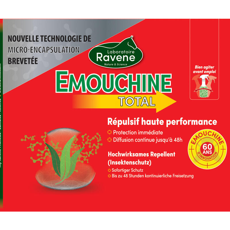 Insectenwerend middel voor paarden en pony's Emouchine Total 450 ml