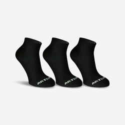 Kids' Mid Sports Socks RS 100 Tri-Pack - Black