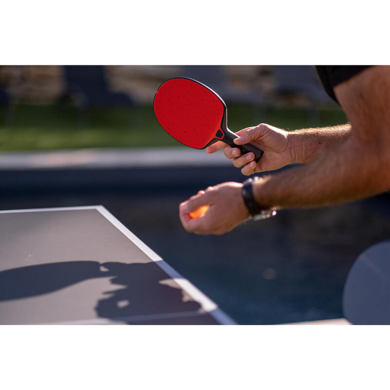 RAQUETTE DE PING PONG RÉSISTANTE PPR 130 O NOIRE ROUGE