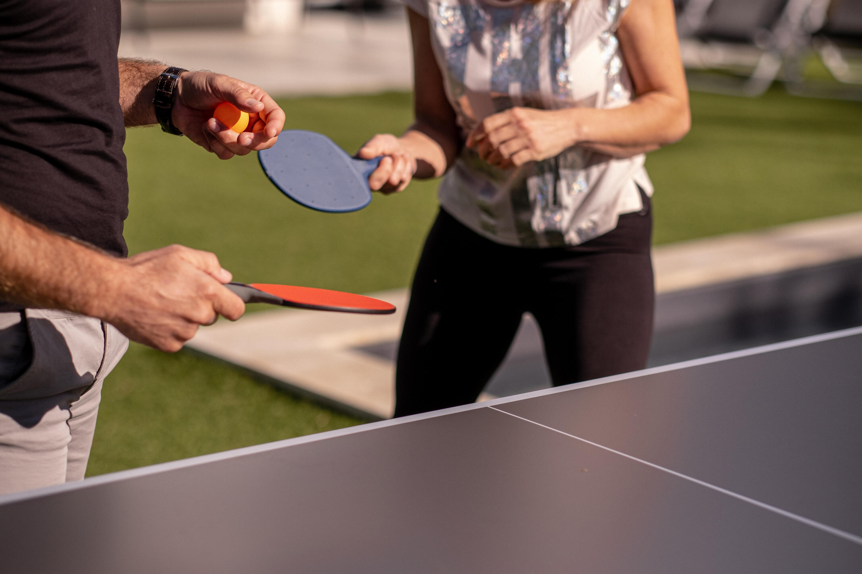 Odolná pálka na stolní tenis PPR100 Outdoor 12/15