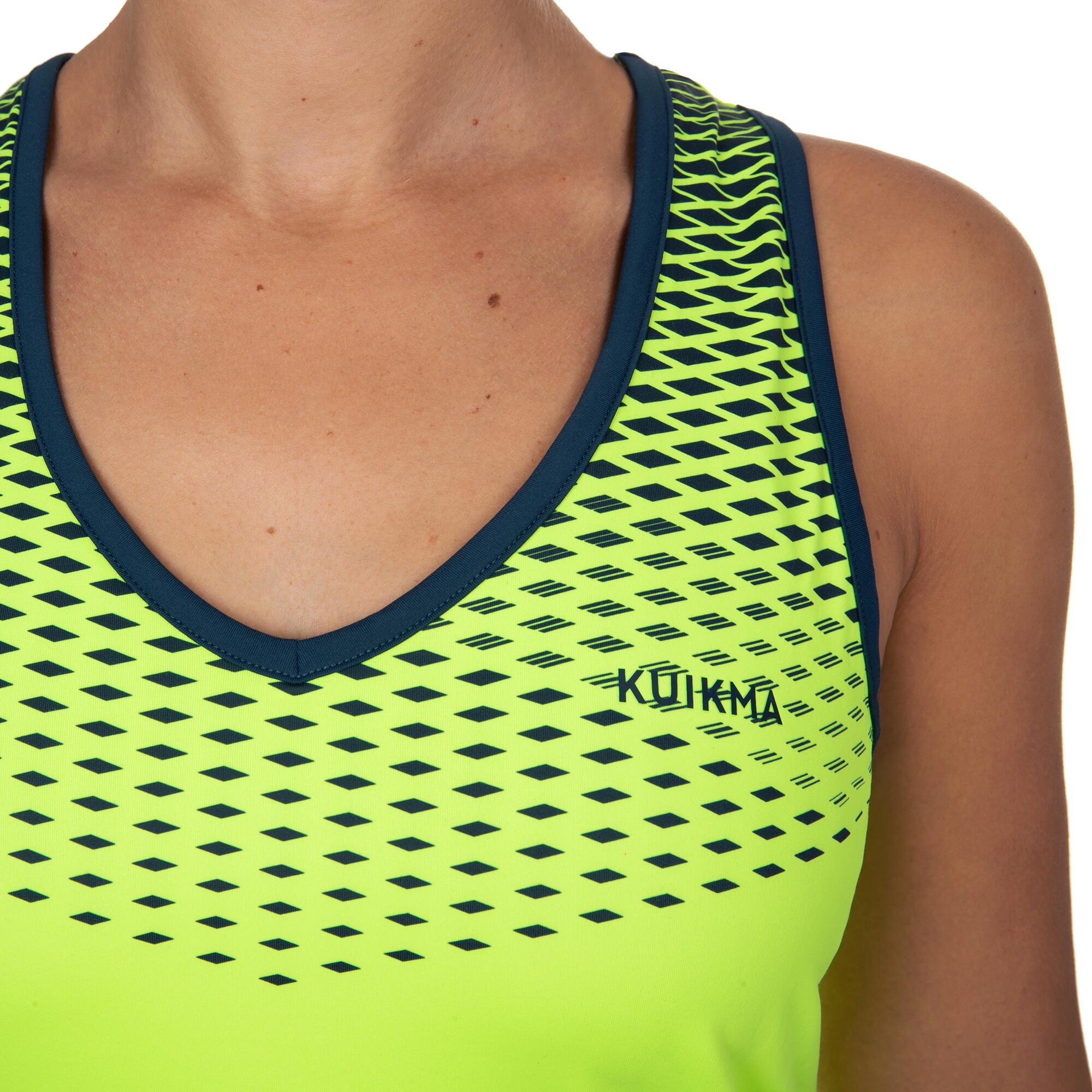 Women's Technical Breathable Padel Tank Top 900 - Yellow 5/5