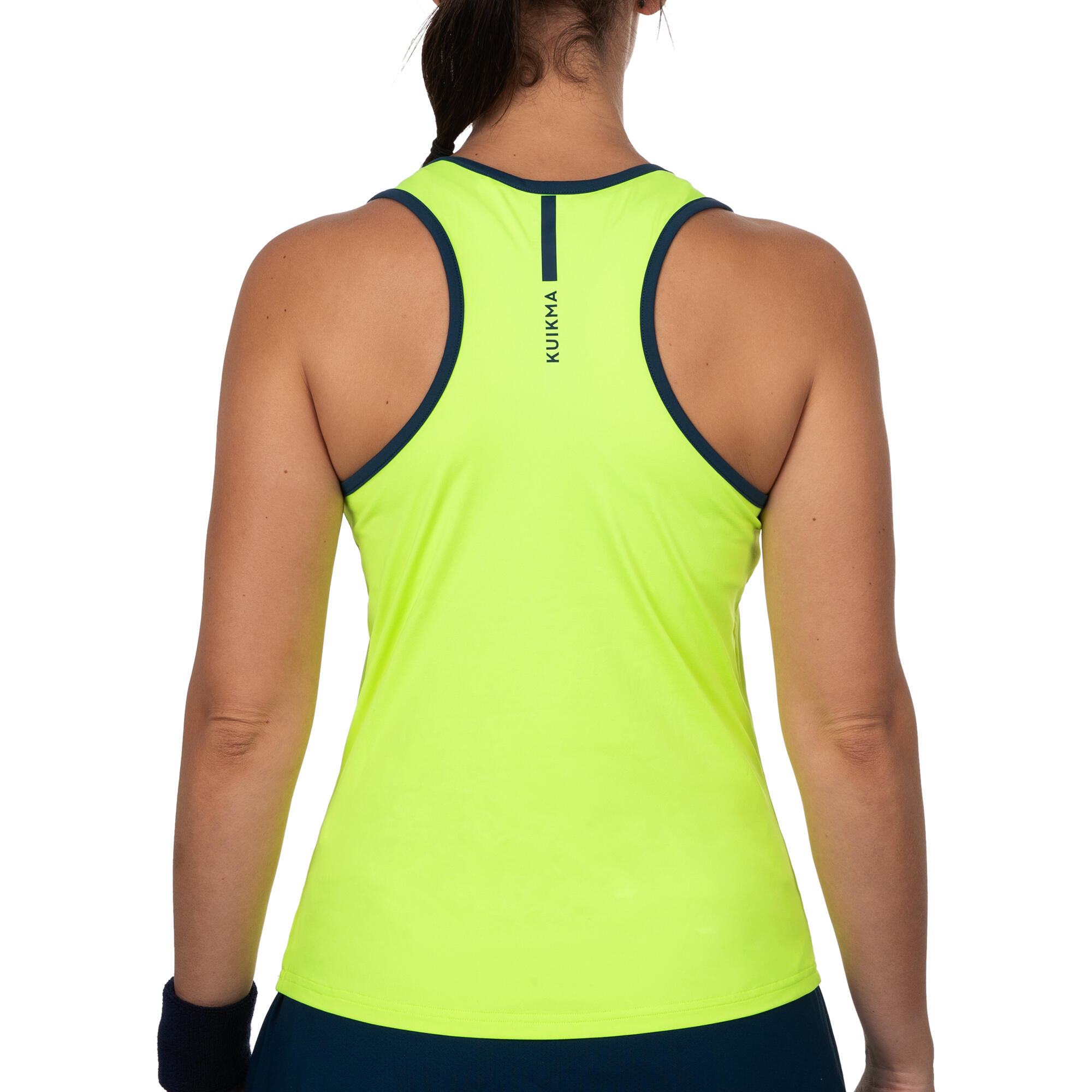 Women's Technical Breathable Padel Tank Top 900 - Yellow 2/5