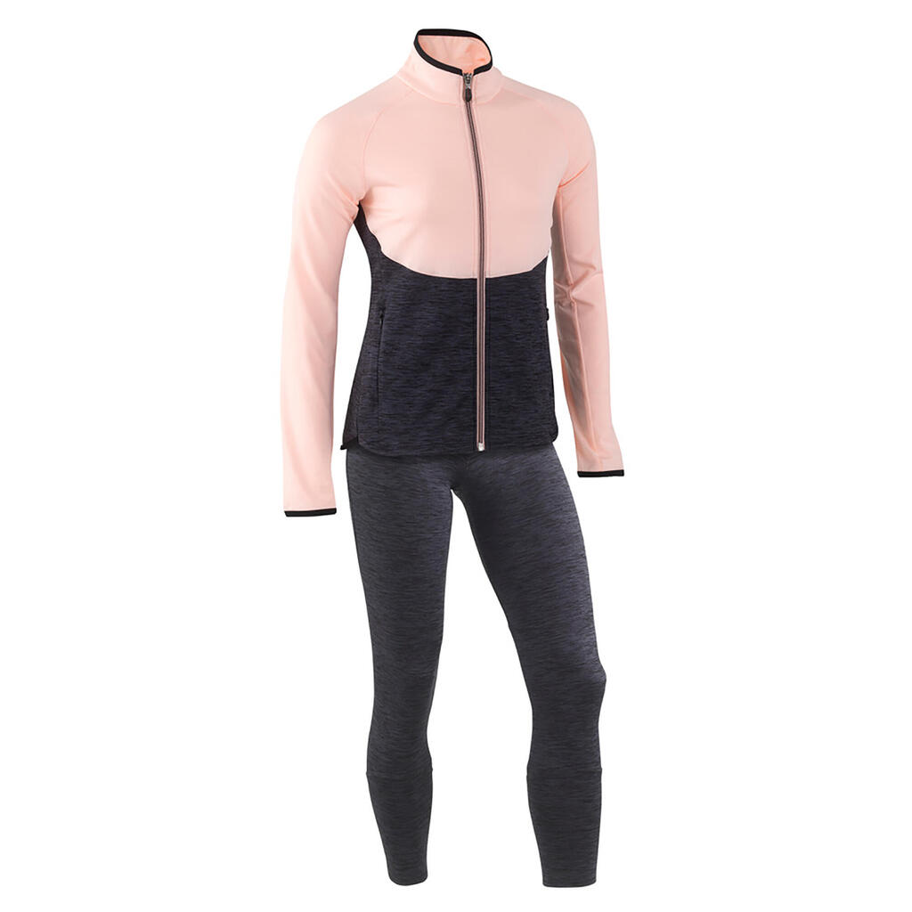 Survêtement enfant respirant - S500 gris foncé et rose