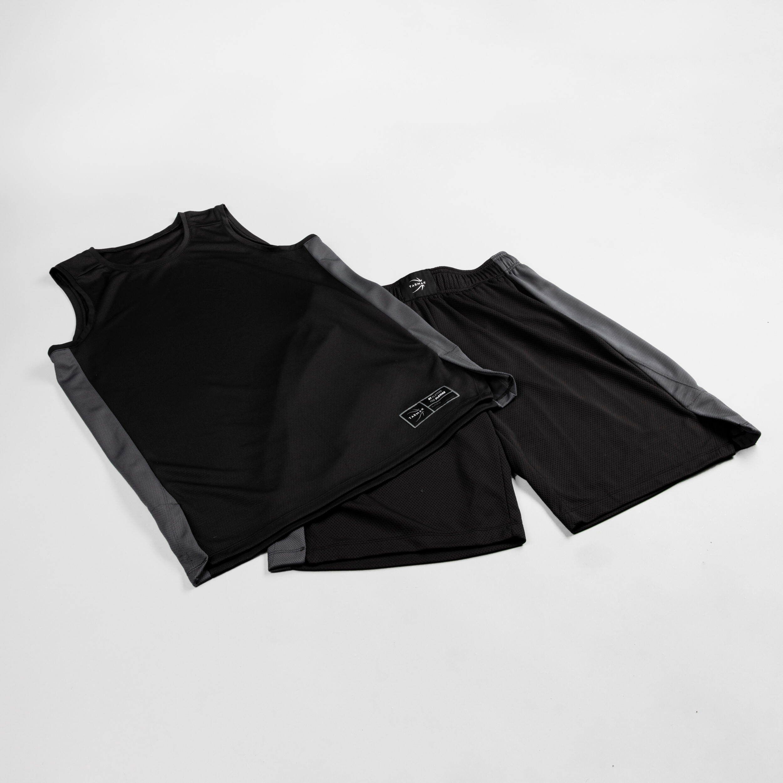 Men's Sleeveless Basketball Jersey T500 - Black 8/8