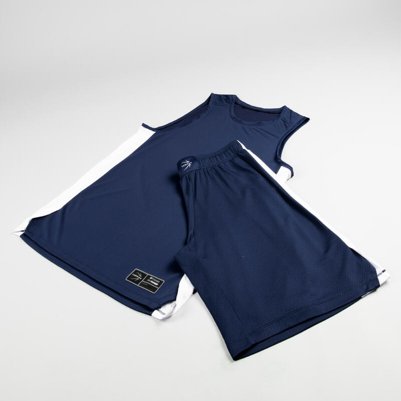 Men's/Women's Basketball Shorts SH500 - Blue/White Men's/Women's Basketball Shorts SH500 - Blue/White