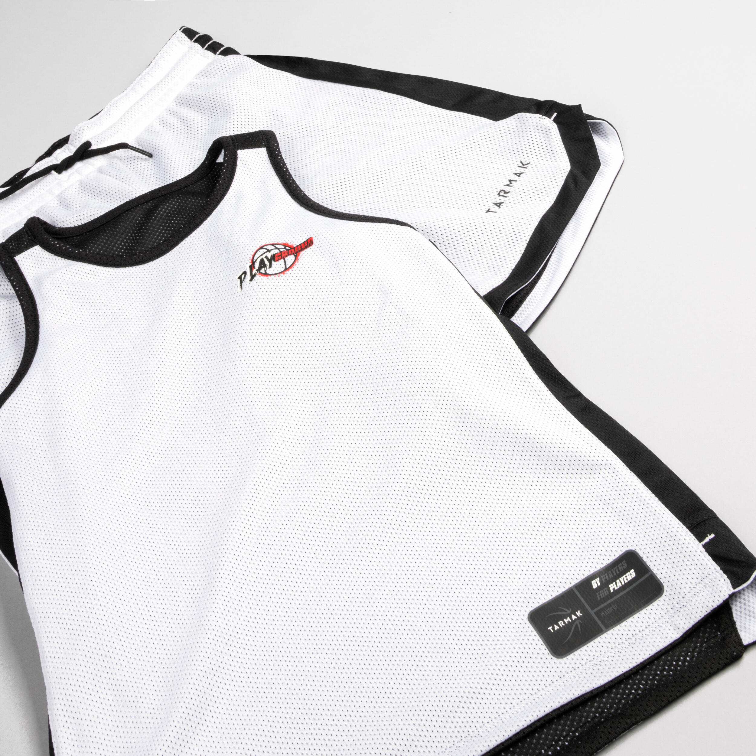 Kids' Reversible Basketball Shorts SH500R - Black/White 7/7