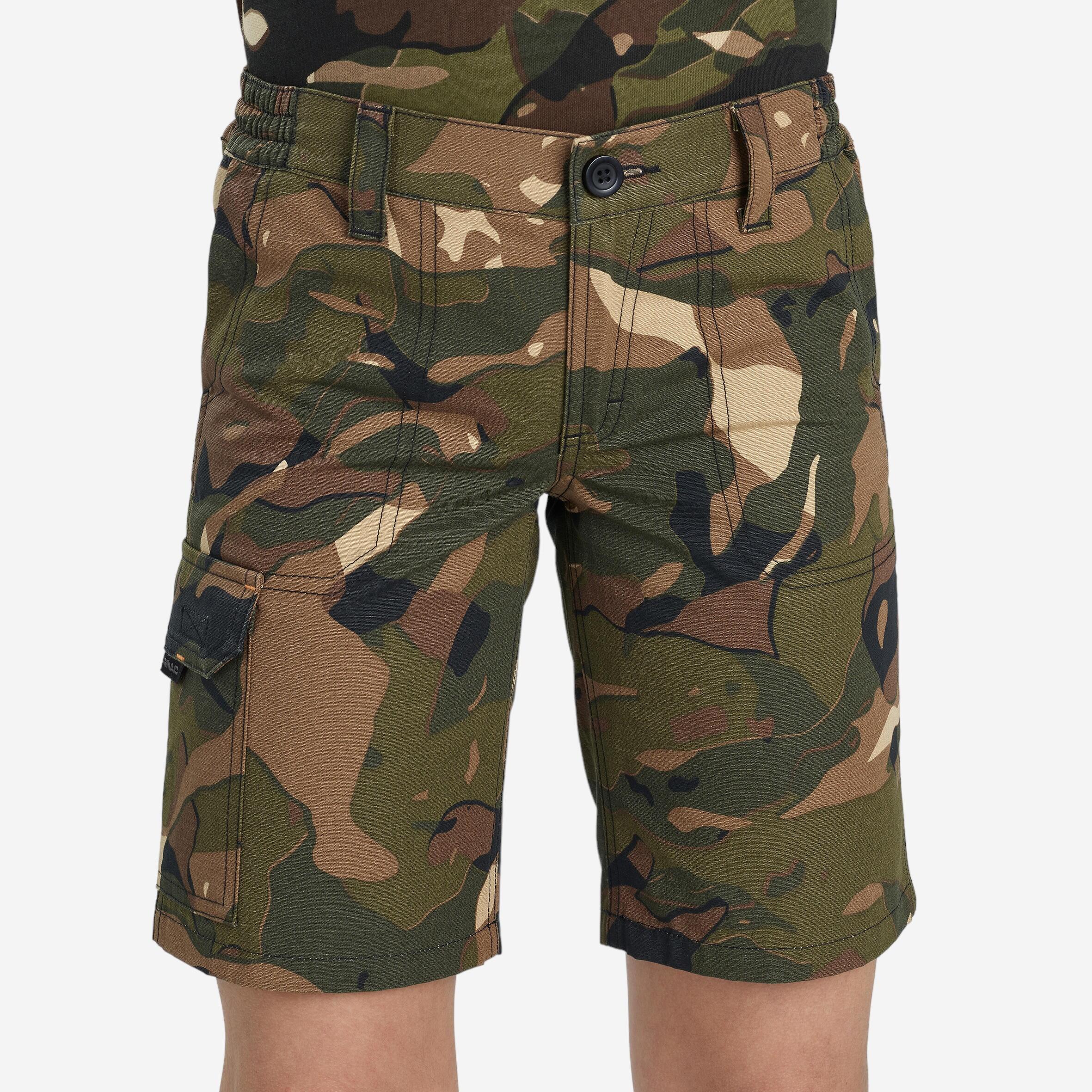 Junior hunting Bermuda 500 camouflage green and brown