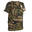 T-shirt manches courtes chasse coton Junior -100 camouflage woodland vert marron