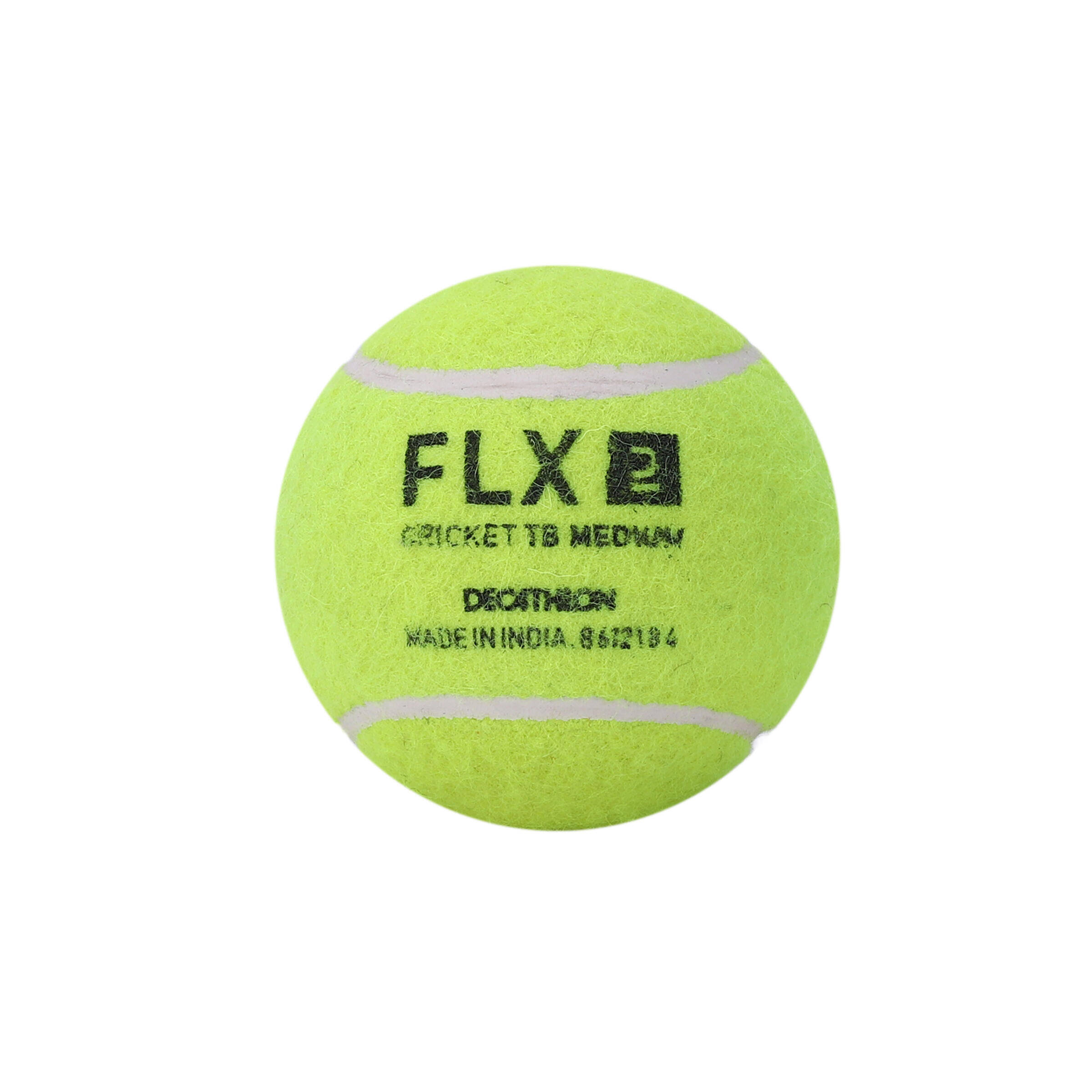 Tennis Cricket Ball Medium Weight 80g Soft & Lightweight Yellow -  2