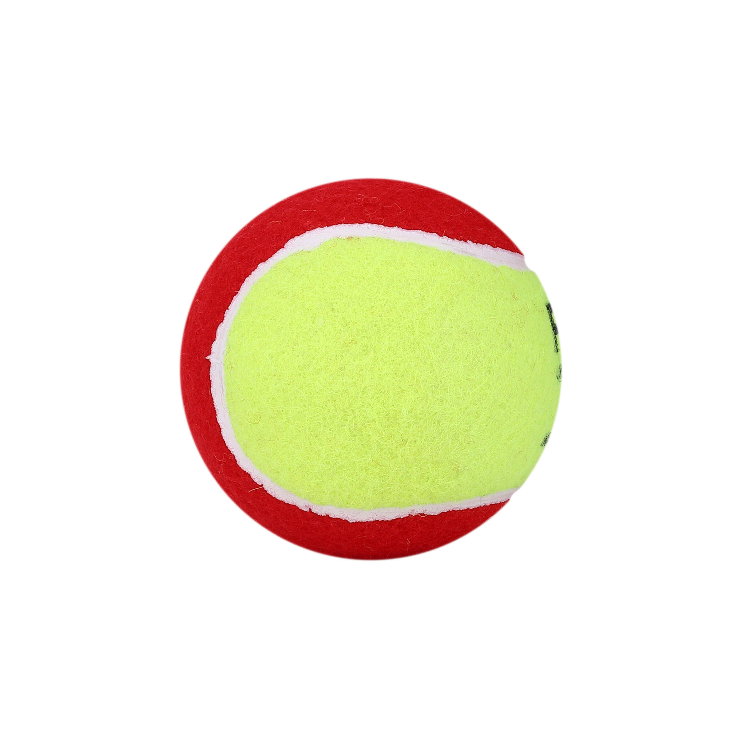 Tennis Cricket Ball Medium Weight 80g Soft & Lightweight Green & Red -  4