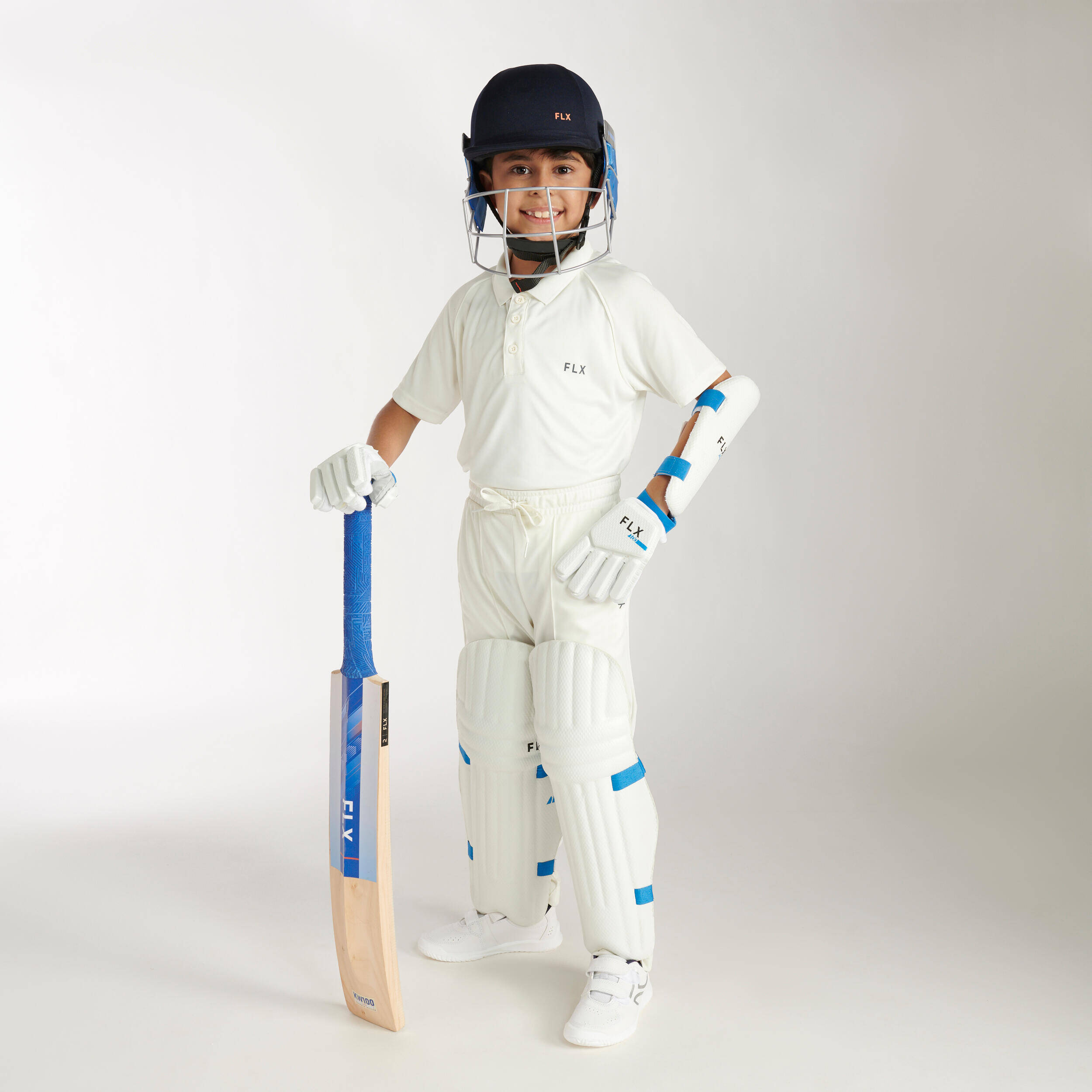 KID'S QUICK DRY CRICKET T-SHIRT, WHITE -  4