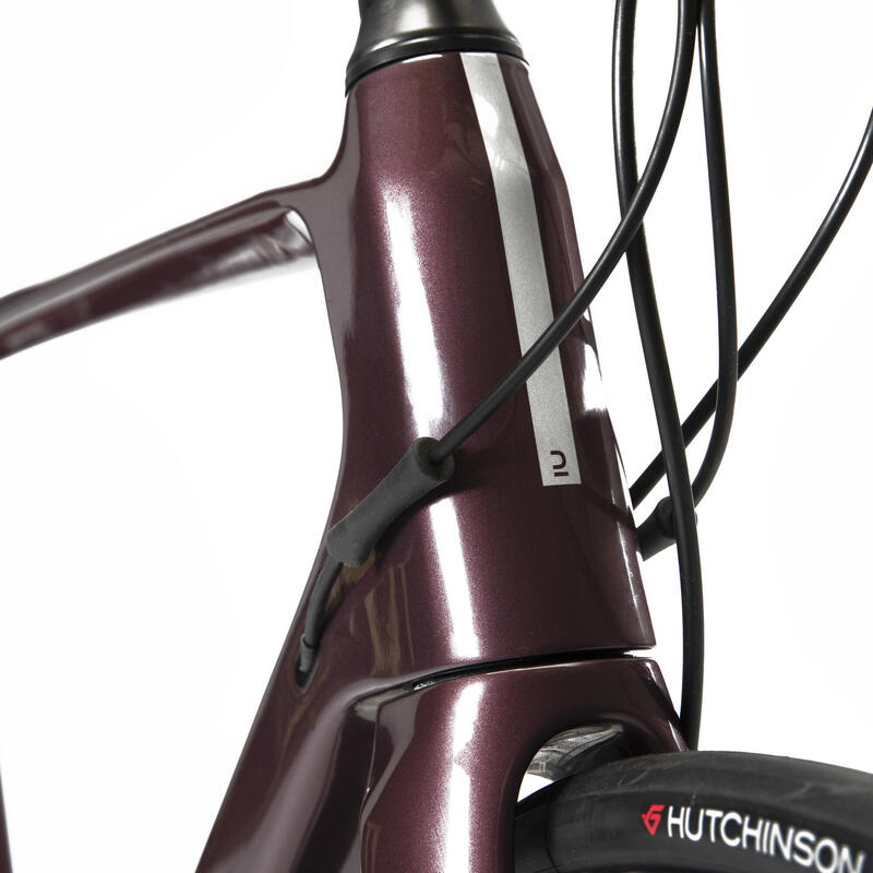 Bicicletă șosea EDR CF Shimano 105 carbon bordo damă