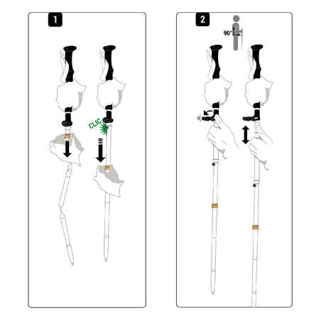 1 Ultra compact Trekking Pole - MT900 Black