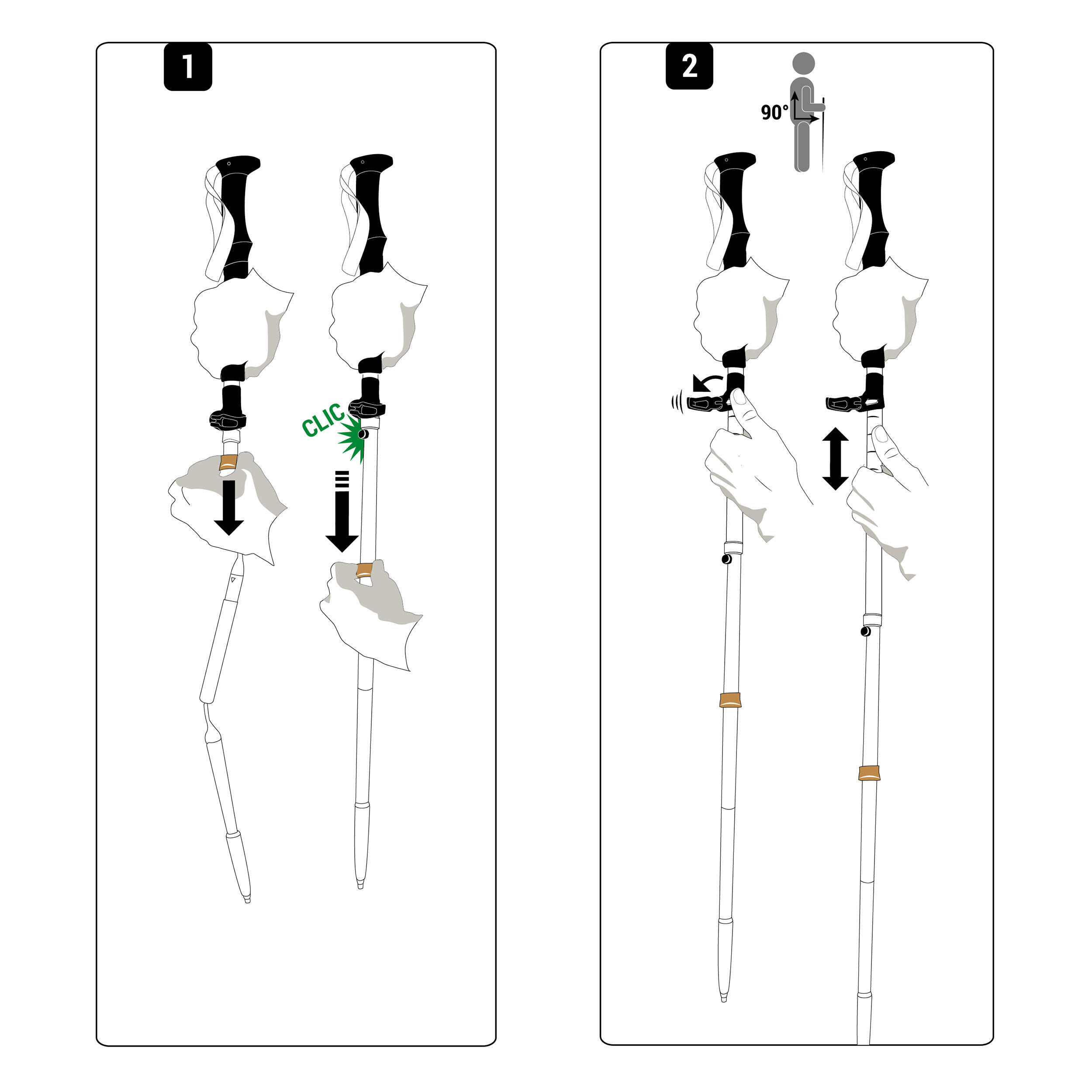 1 Ultra compact Trekking Pole - MT900 Black 2/7