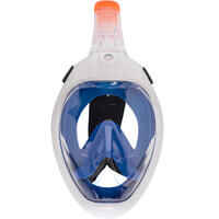 Kit Snorkel Máscara Easybreath 500 + Aletas Adulto Azul