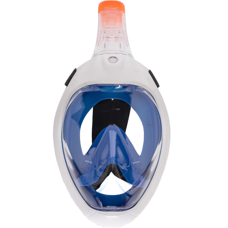 Schnorchel-Set Erwachsene mit Maske und Flossen - Easybreath 500 blau