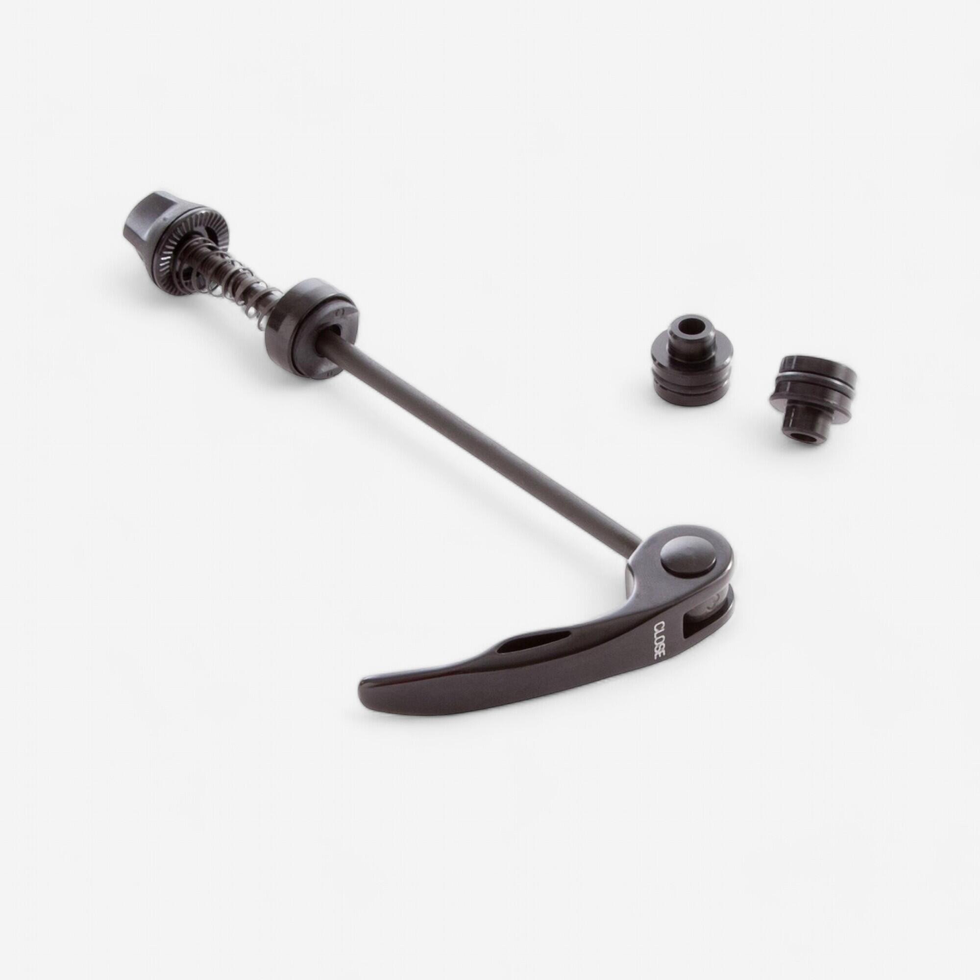 Oś przednia z zaciskiem + adaptery do koła Mavic 15->9 mm