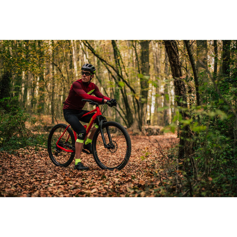 Cuissard 3/4, mi-long, VTT XC avec bretelles, Noire et Fluo Coupe PRO