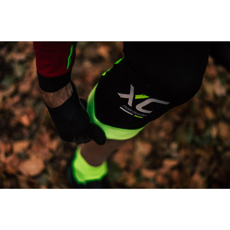 Cuissard 3/4 VTT XC homme Noir et Fluo