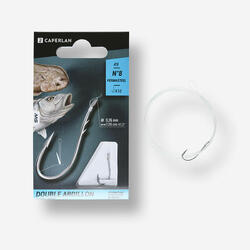 Hameçons montés à palette SN DOUBLE BARBE pêche en mer