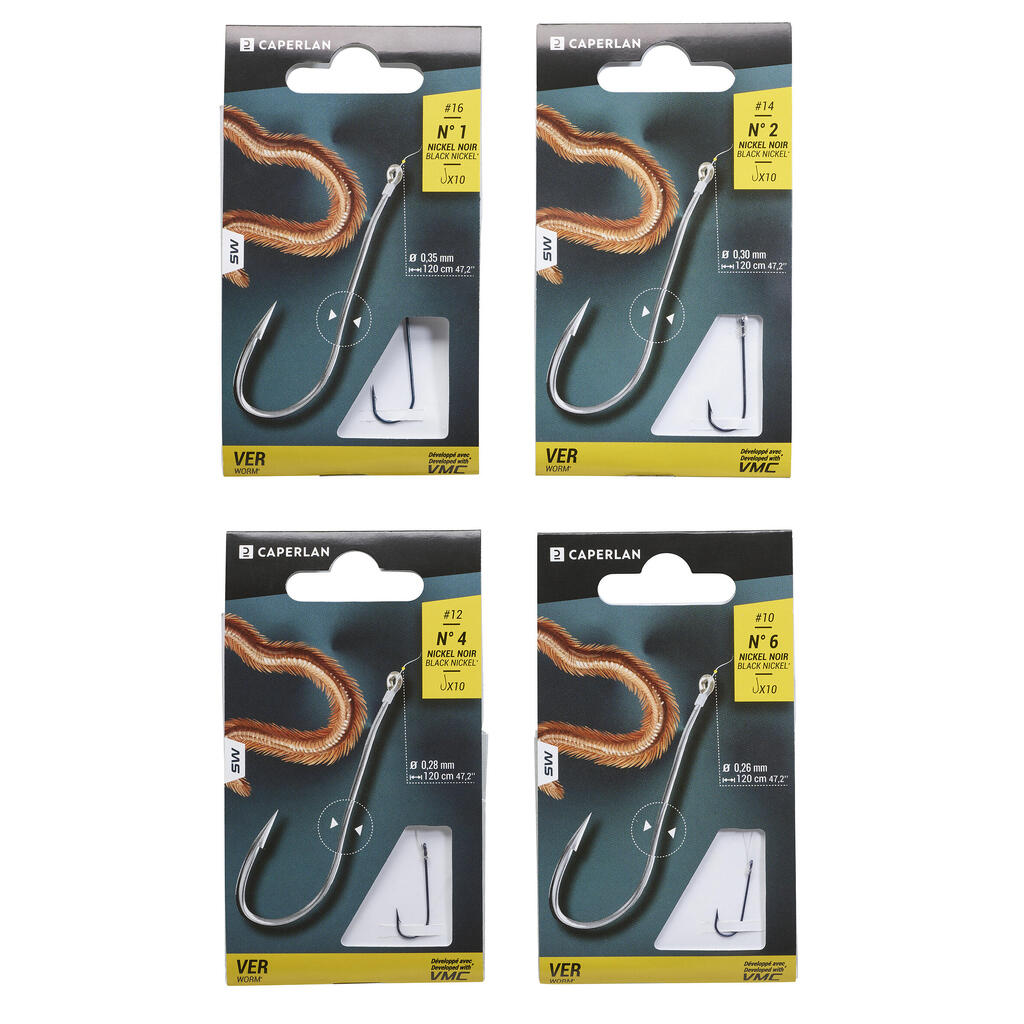 SN eyed hooks for sea fishing with worms