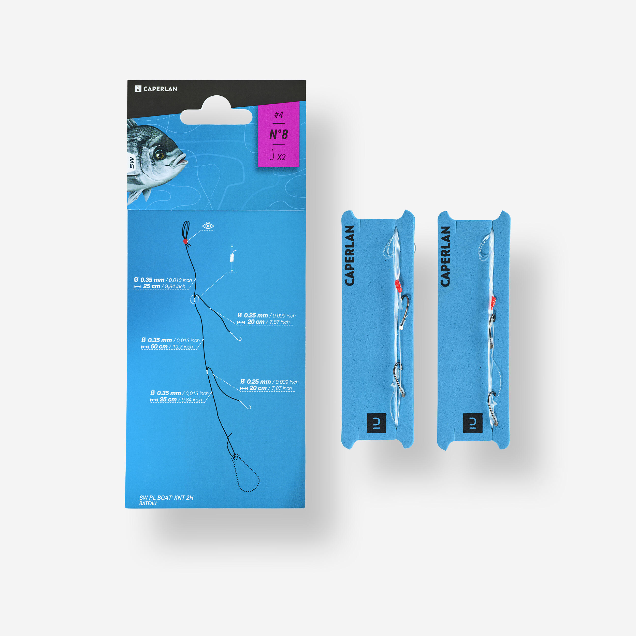 Caperlan - Bas De Ligne Rl Ledgering Knots 2h N°8 X2 Pêche En Mer - Bas De Ligne - Peche - - Taille Unique - Decathlon