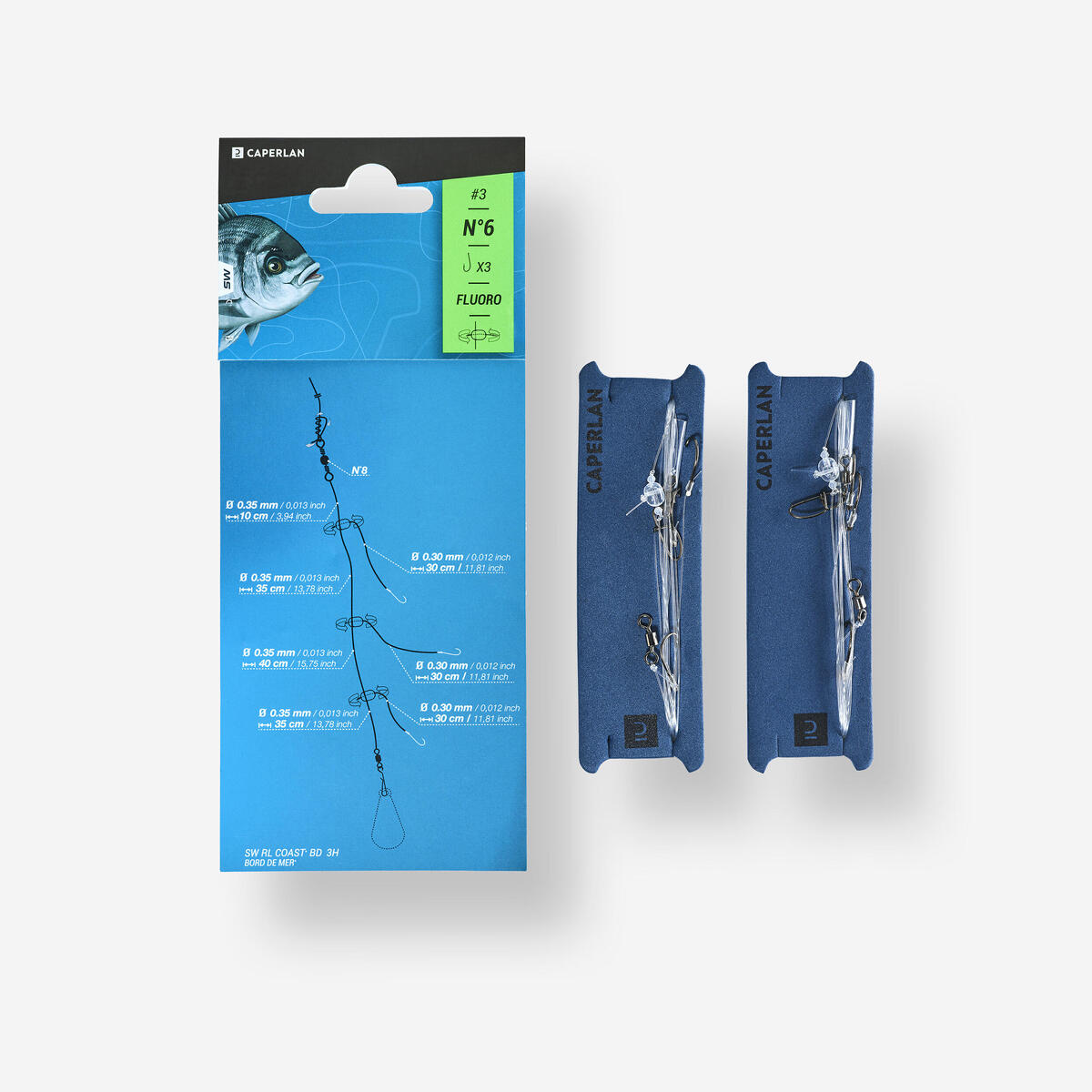 Lignes montées RL LEDGERING-1 3xH6 x2 pêche en mer