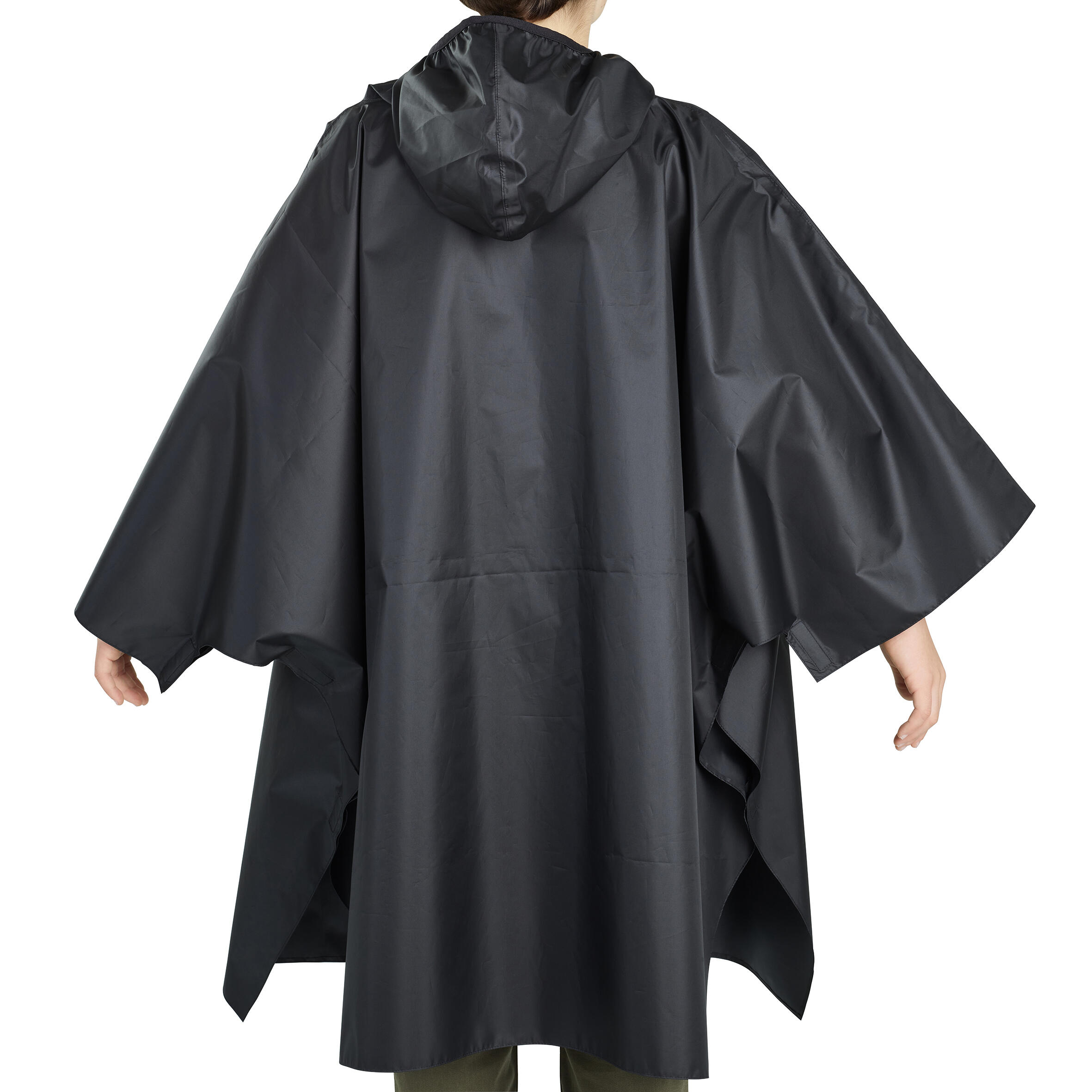 Poncho Chubasquero Lluvia Solognac Glenarm Capa Impermebale  Niños Negro 2/6