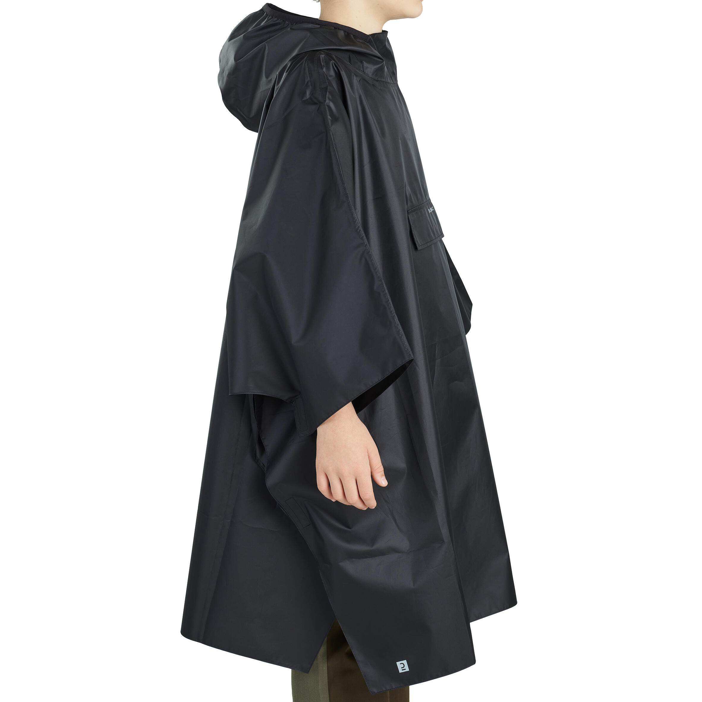 Poncho Chubasquero Lluvia Solognac Glenarm Capa Impermebale  Niños Negro 5/6