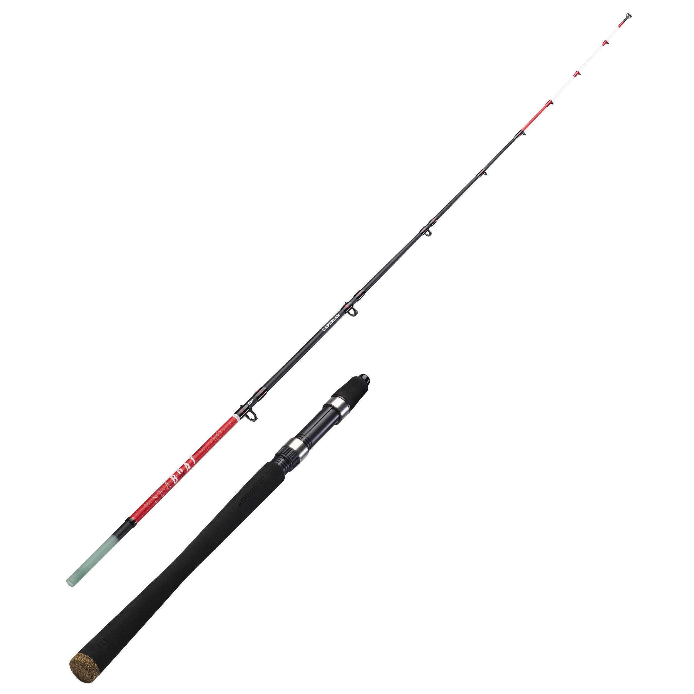 Decathlon Caperlan Seaboat-5 240/4 Travel Saltwater Fishing Rod with AXION  reel 3000, Sports Equipment, Fishing on Carousell