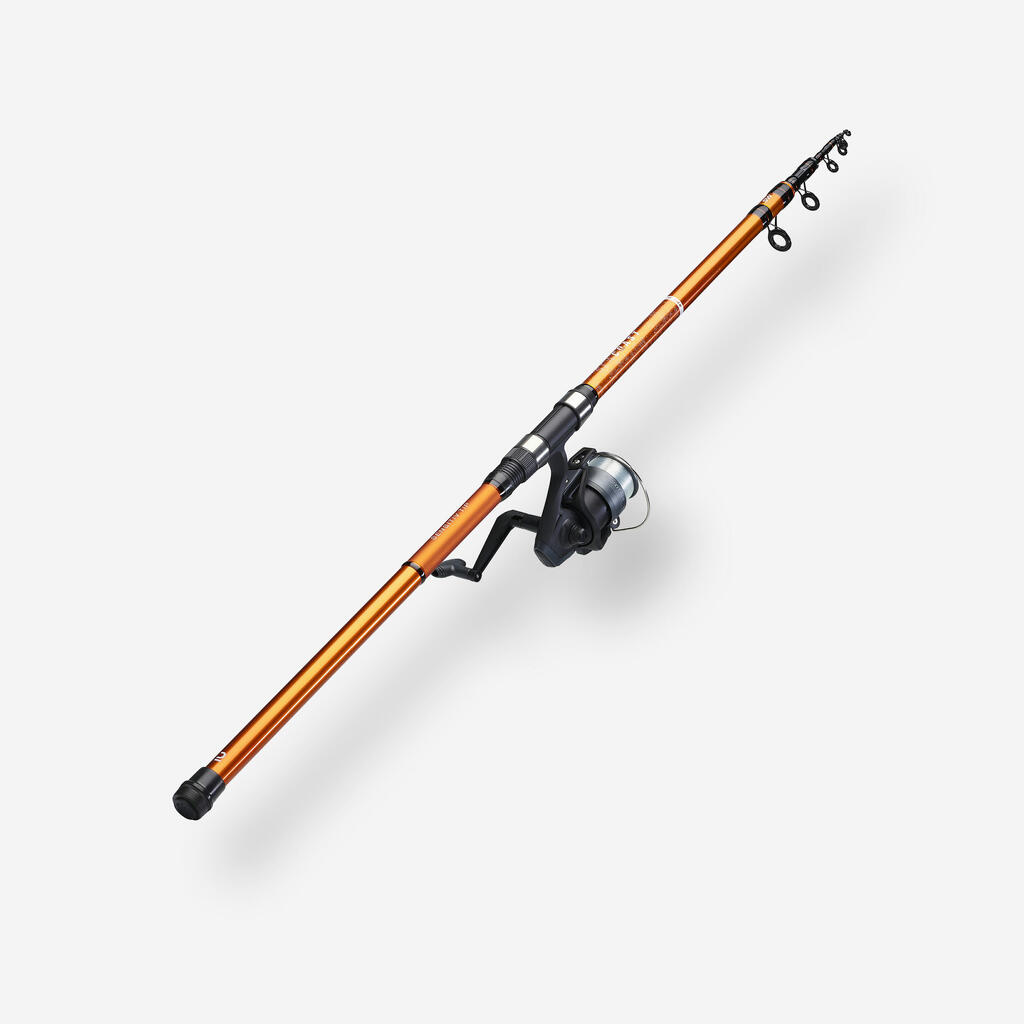 חכת קומבו טלסקופית דגם SEACOAST LIGHT 100 300 להתאמה בלחיצה עבור דיג בים 