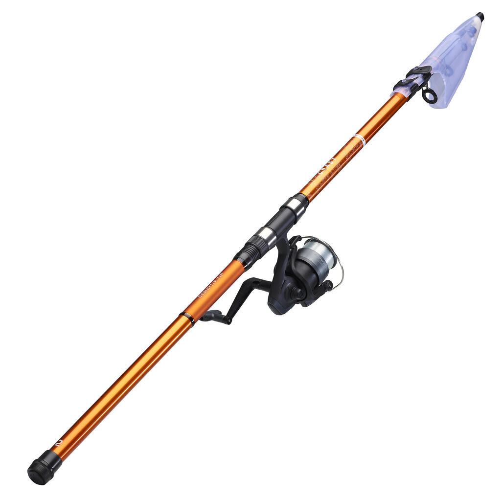 חכת קומבו טלסקופית דגם SEACOAST LIGHT 100 300 להתאמה בלחיצה עבור דיג בים 