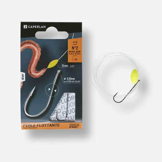 Stainless-steel eyed hooks to line sea fishing SN FLOATING BEAD