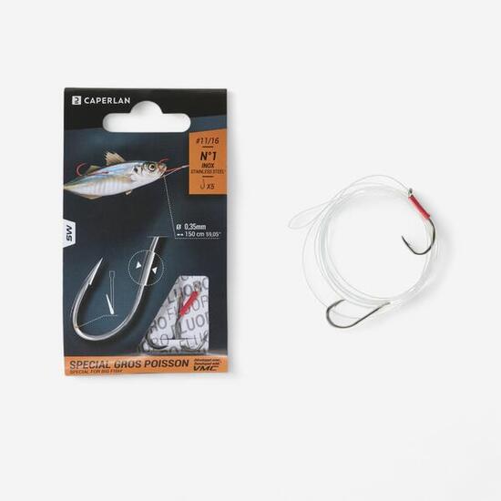 Hameçons montés à oeillet SN SPÉCIAL GROS POISSON pêche en mer