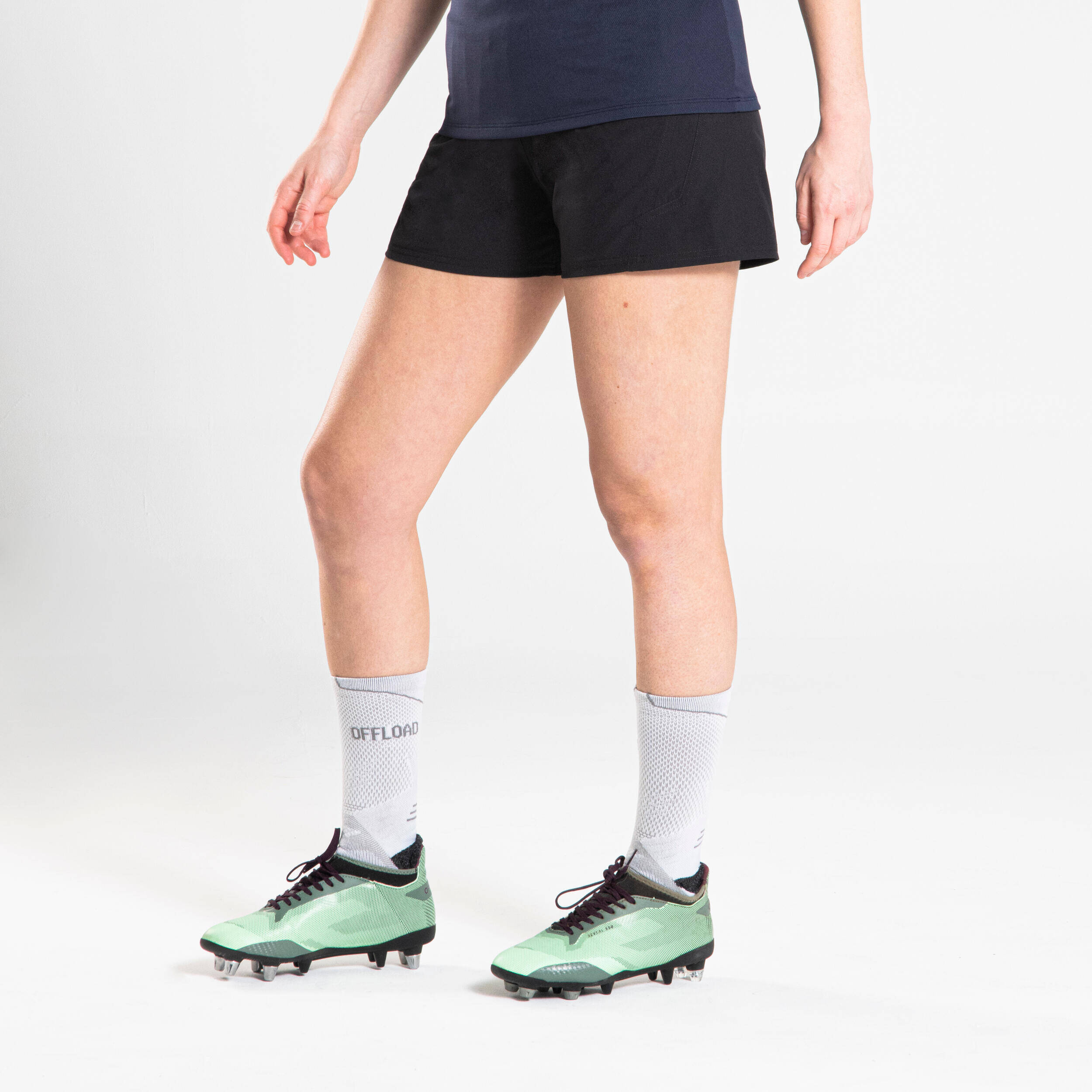 Women Rugby Shorts R500 - Black -  5