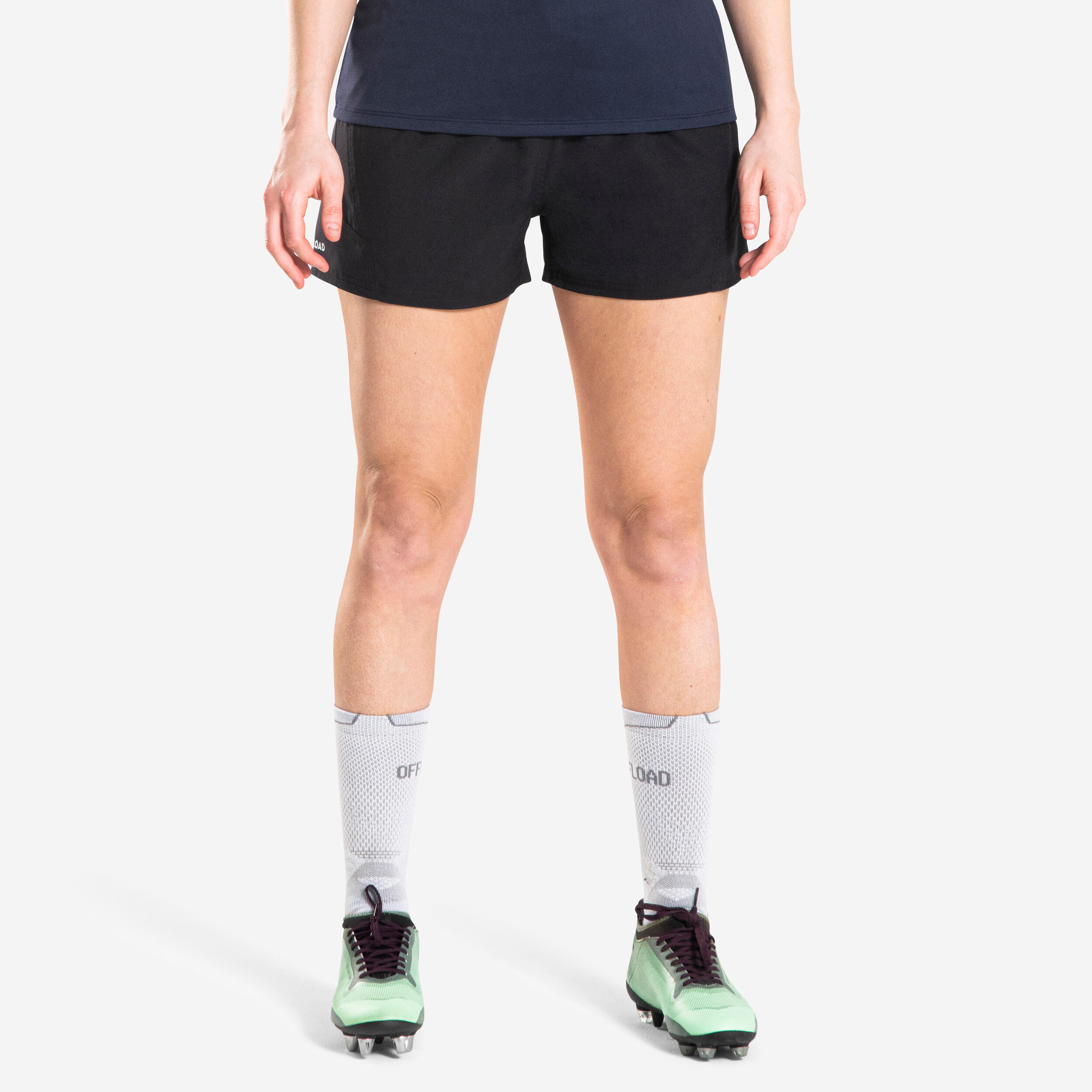 Women's Rugby Shorts R500 - Black 6/10