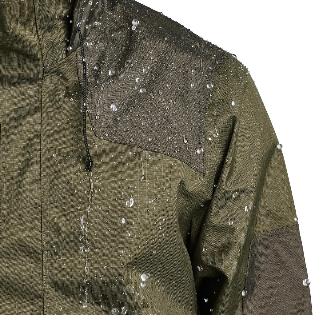 Chaqueta impermeable de avistamiento para Hombre Solognac 500 verde