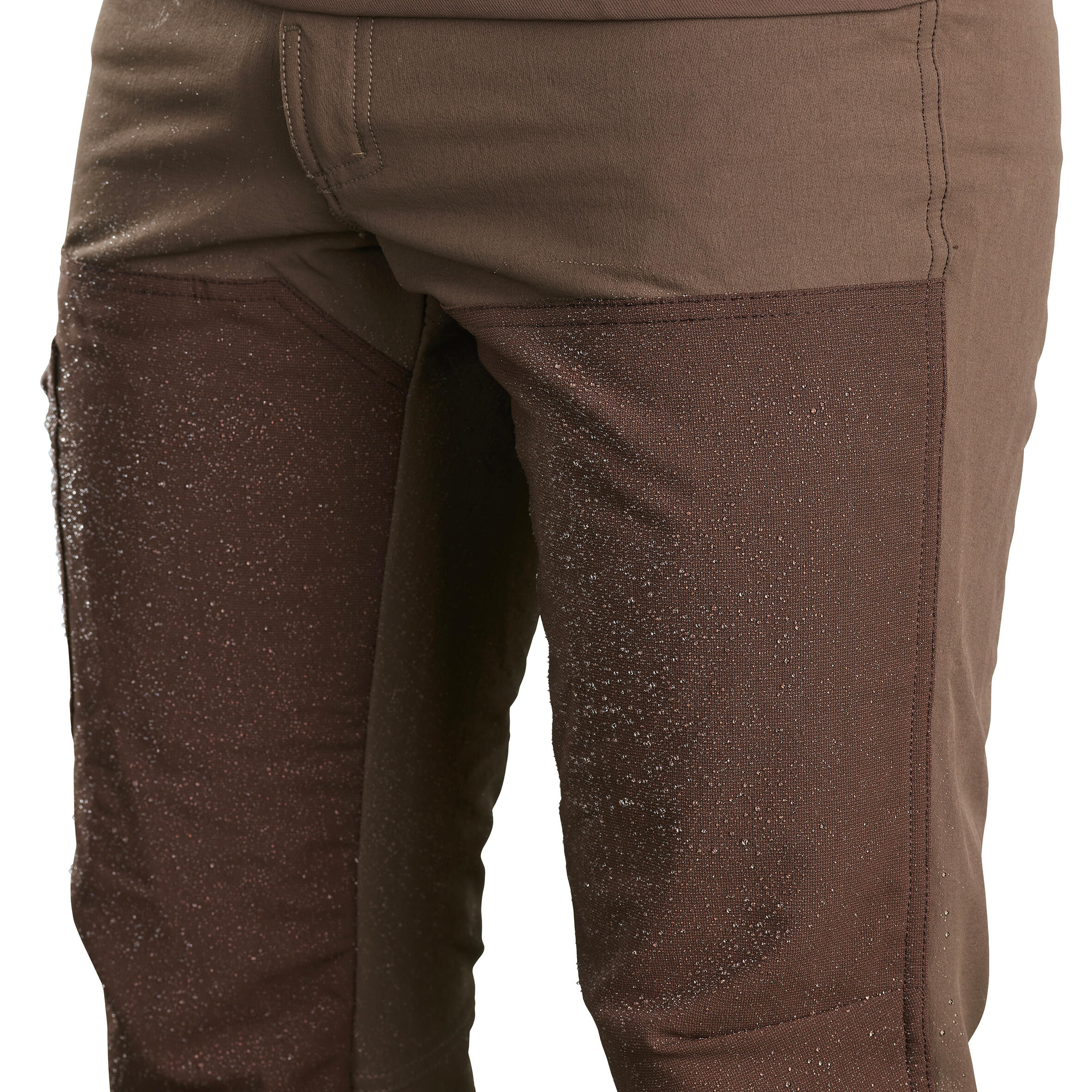 Pantalon de chasse temps sec - Renfort 500 marron - SOLOGNAC