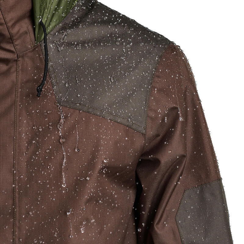 VESTE CHASSE imperméable MARRON 500