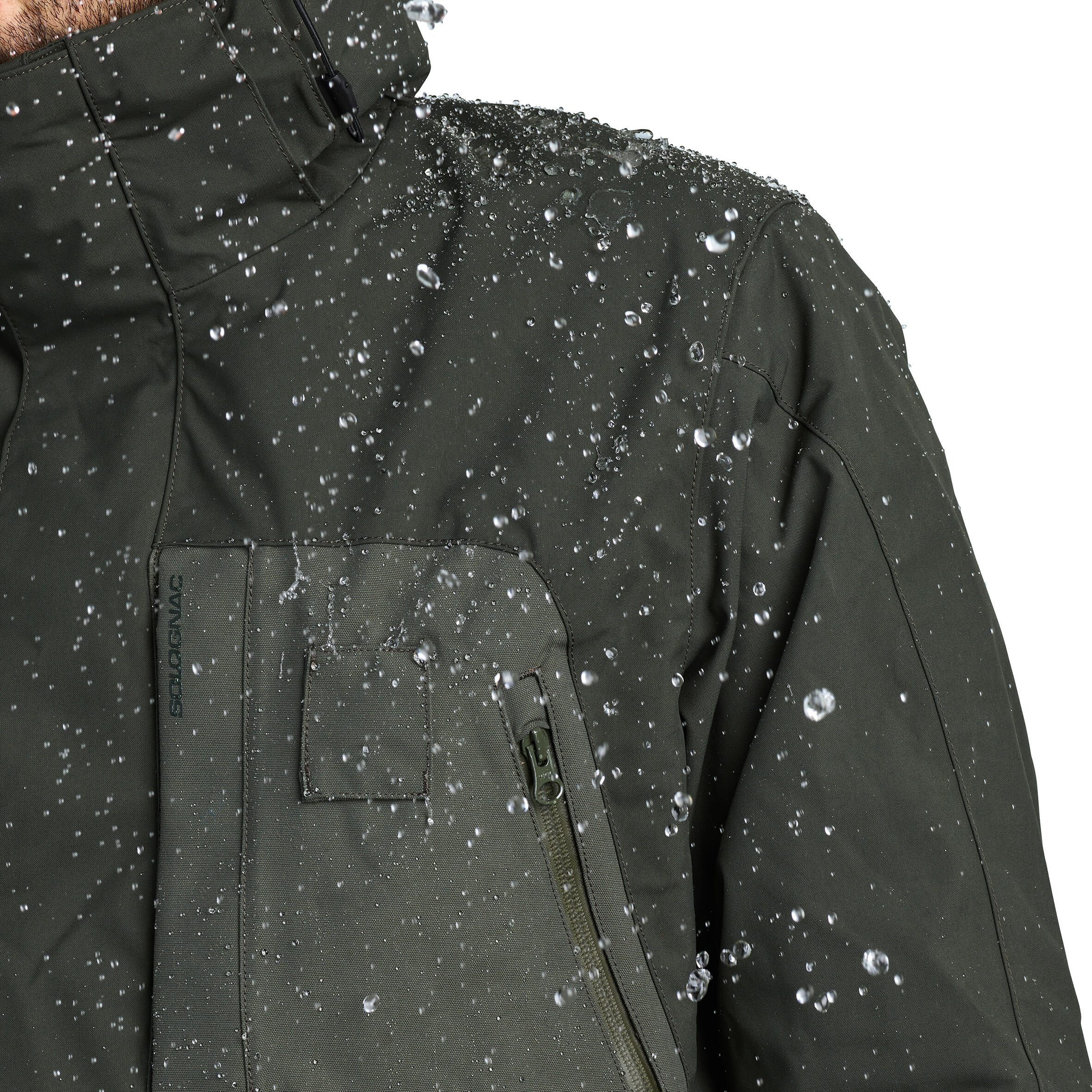 Waterproof hunting jacket Renfort 540 - green 4/9