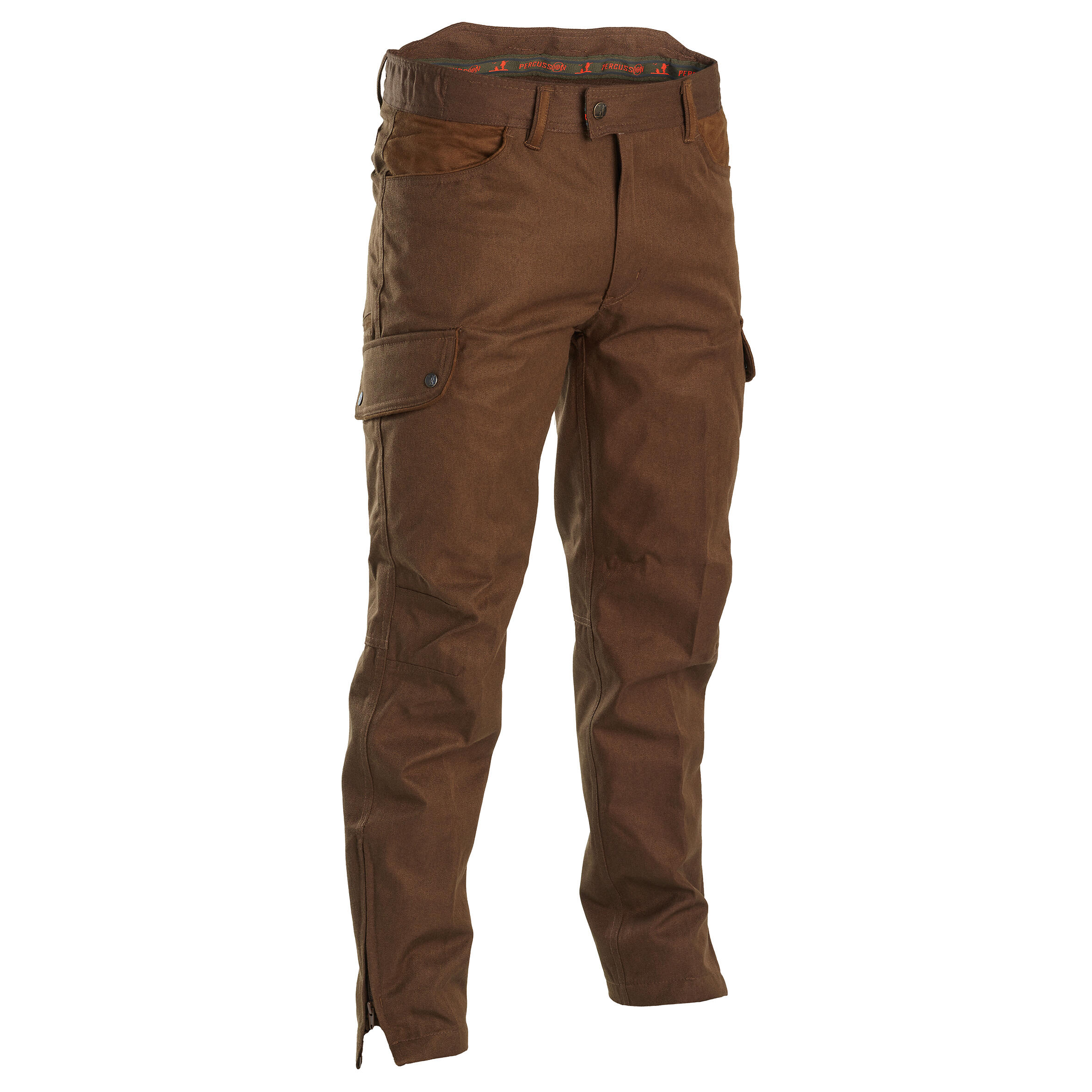 Pantalón Caza Verney Carro Sologne Hombre Impermeable Marron Multibolsillos 2/15