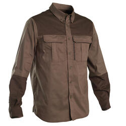 SOLOGNAC Erkek Uzun Kollu Avcılık Gömleği - Kahverengi - SG520