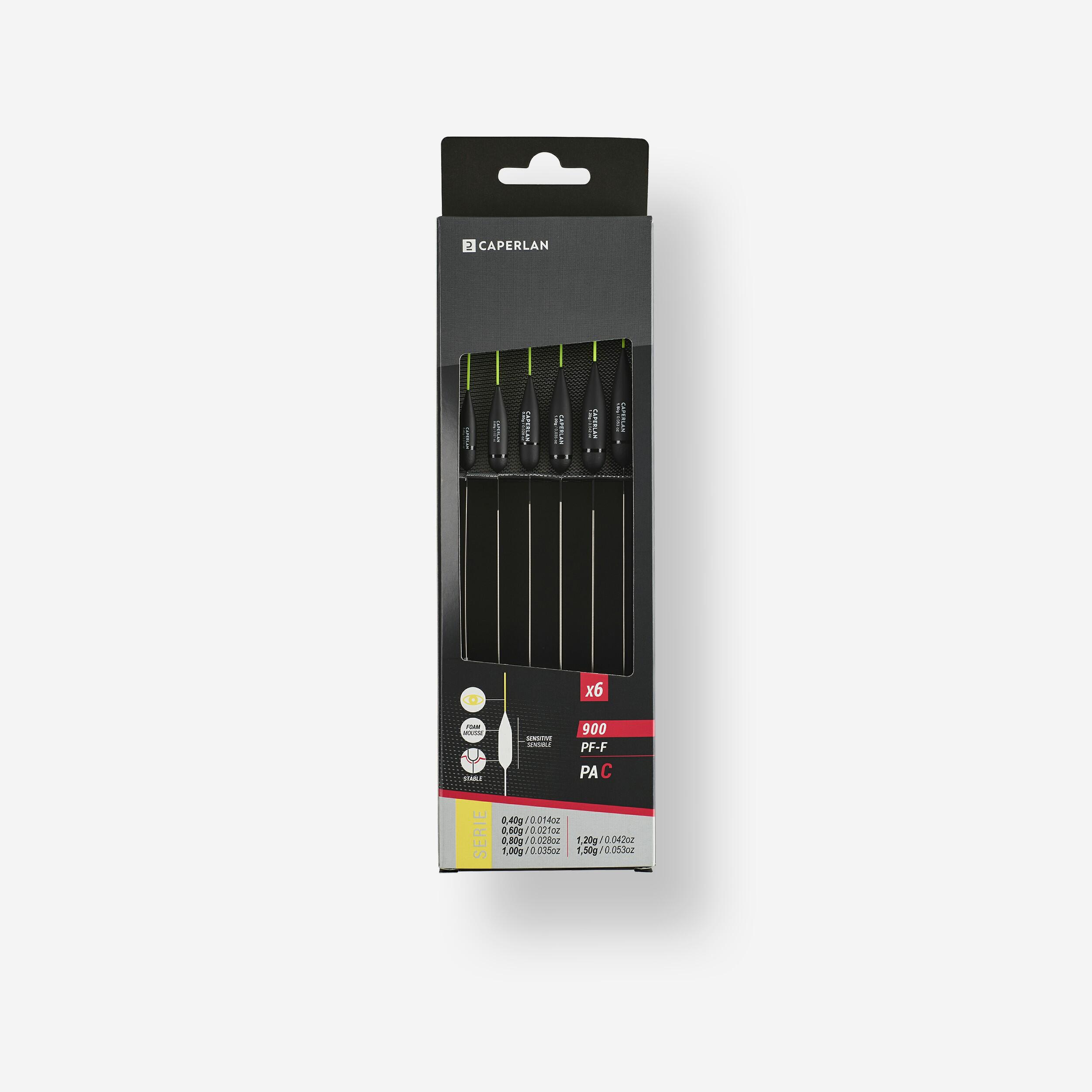 Conjunto de 6 boias de antena amarela para pesca direta em canal de g pf-f900 c